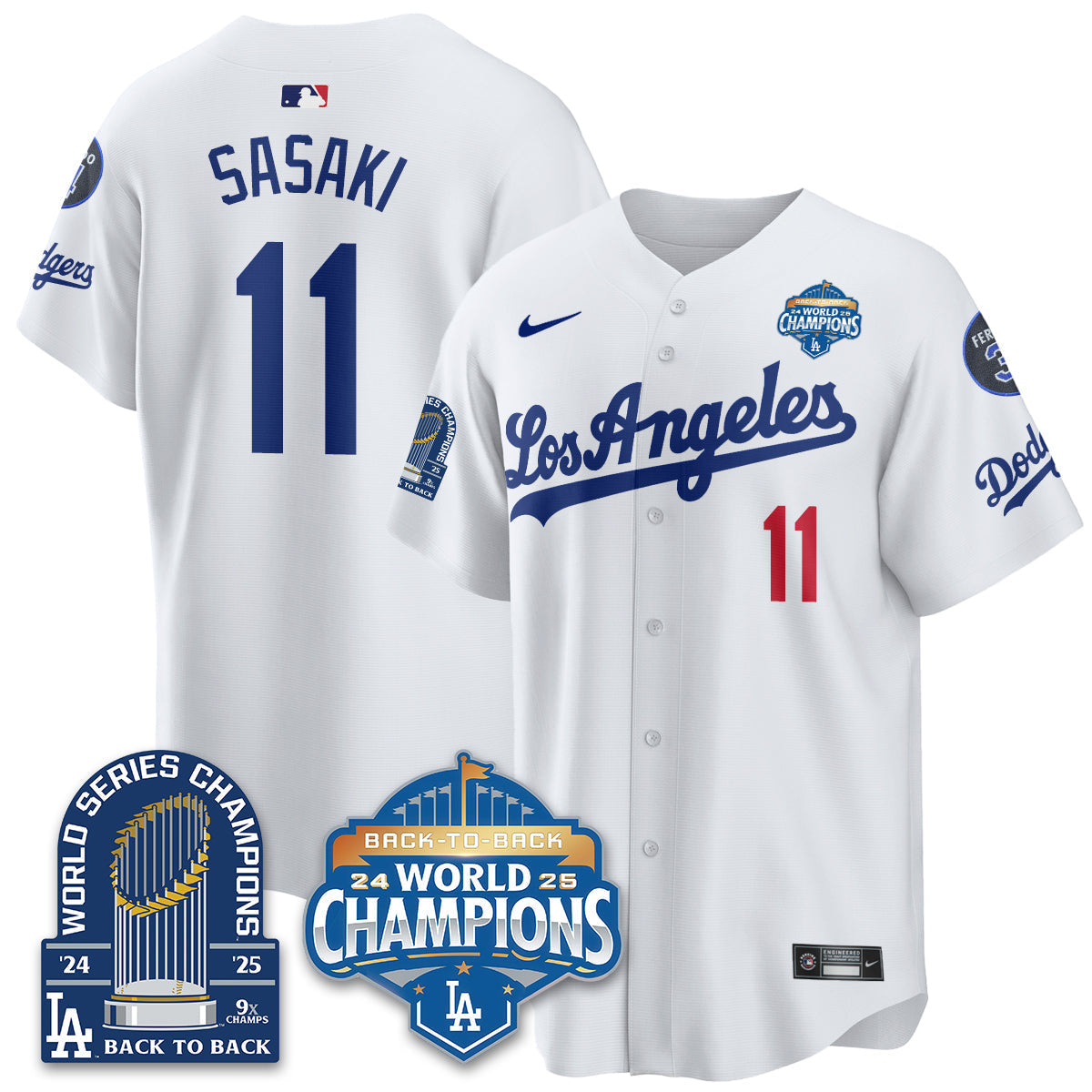 LAD Alternate Vapor Limited Jersey - 9x Champs - Stitched