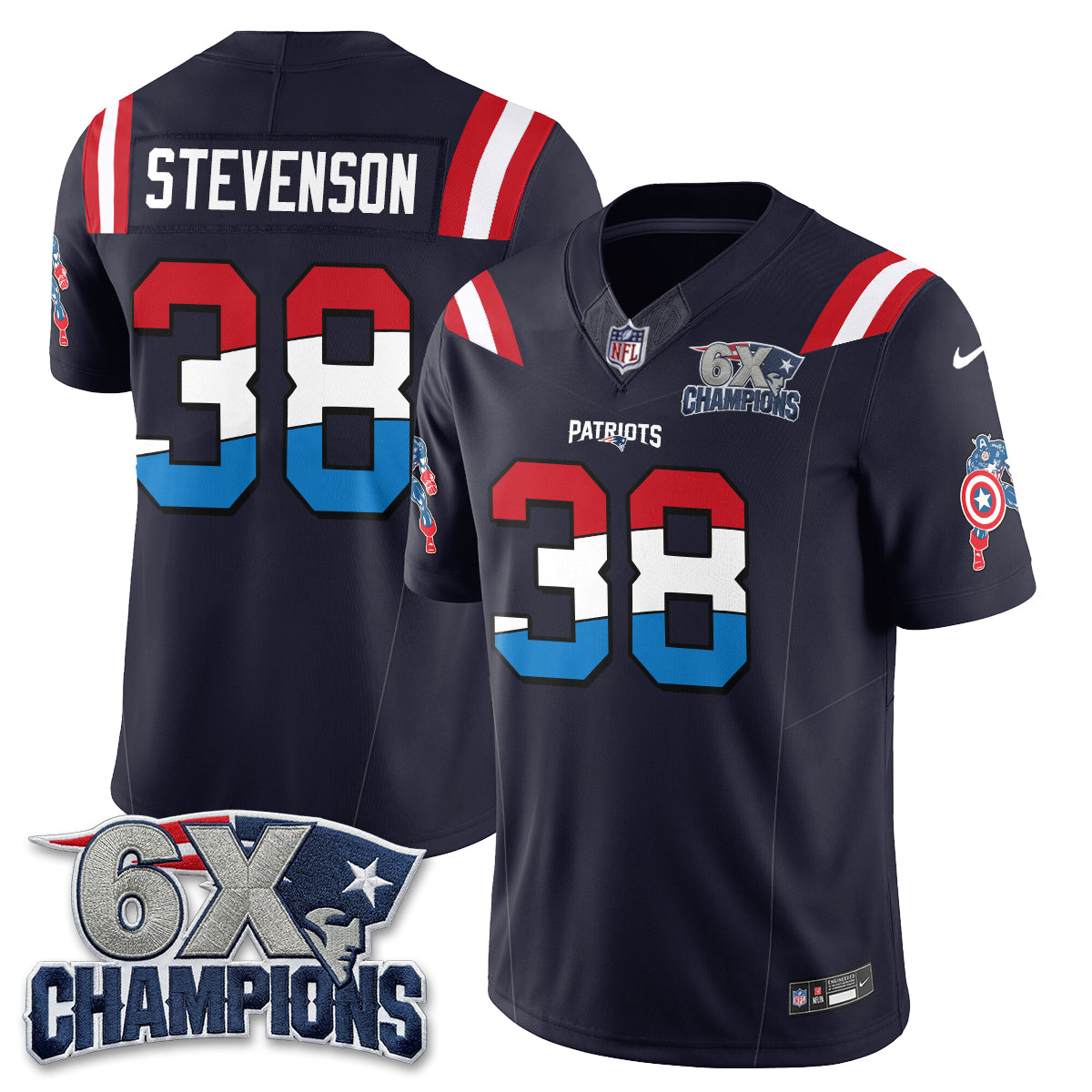 NE x Vibranium Shield Edition Vapor Jersey V2 - Stitched