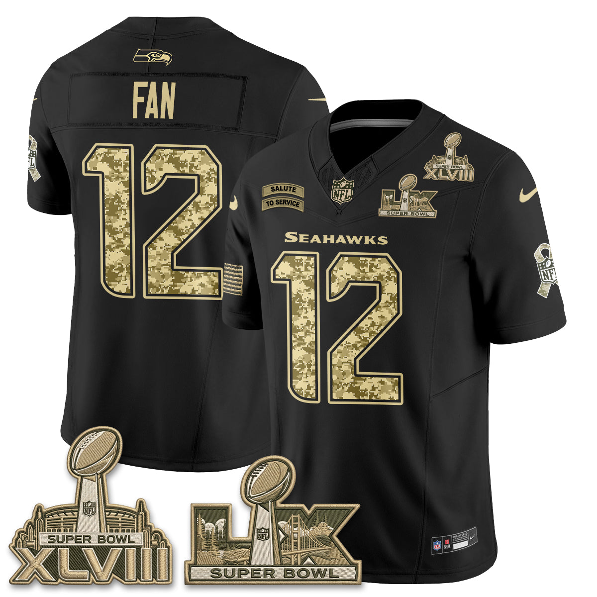 SEA 2026 Salute to Service V2 Vapor Jersey - Stitched