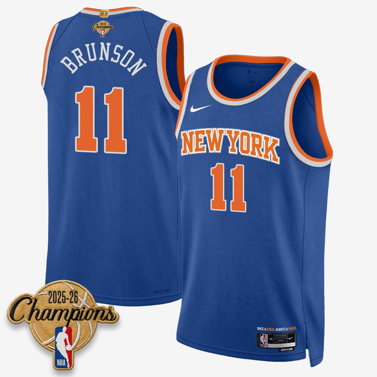 NYK 2026 Basketball Champions Vapor Jersey V2- Stitched