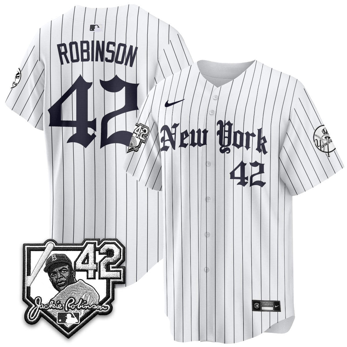 NYY 2026 Jackie Robinson Day Gothic Vapor Limited Jersey - Stitched