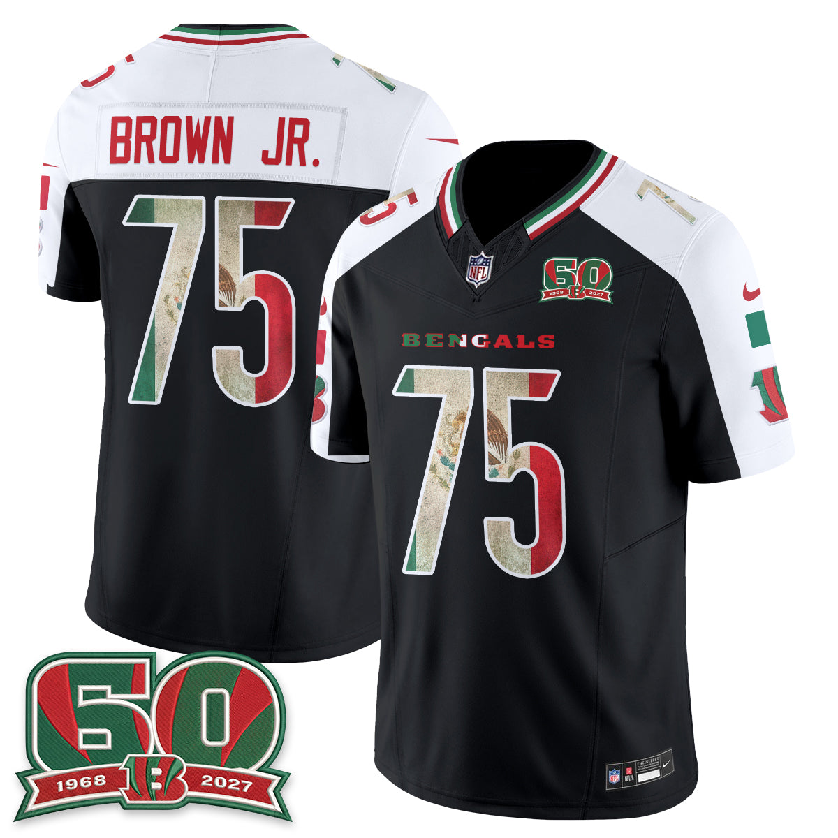 Cincinnati Bengals Mexico Edition Vapor Jersey - Stitched