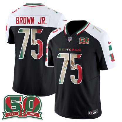 Cincinnati Bengals Mexico Edition Vapor Jersey - Stitched