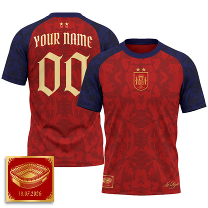 Spain 2026 Soccer Champions Vapor Custom Jersey - Printed