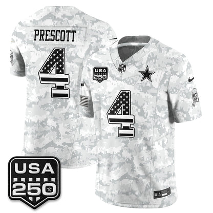DAL 2026 Salute to Service Edition Vapor Jersey - Stitched
