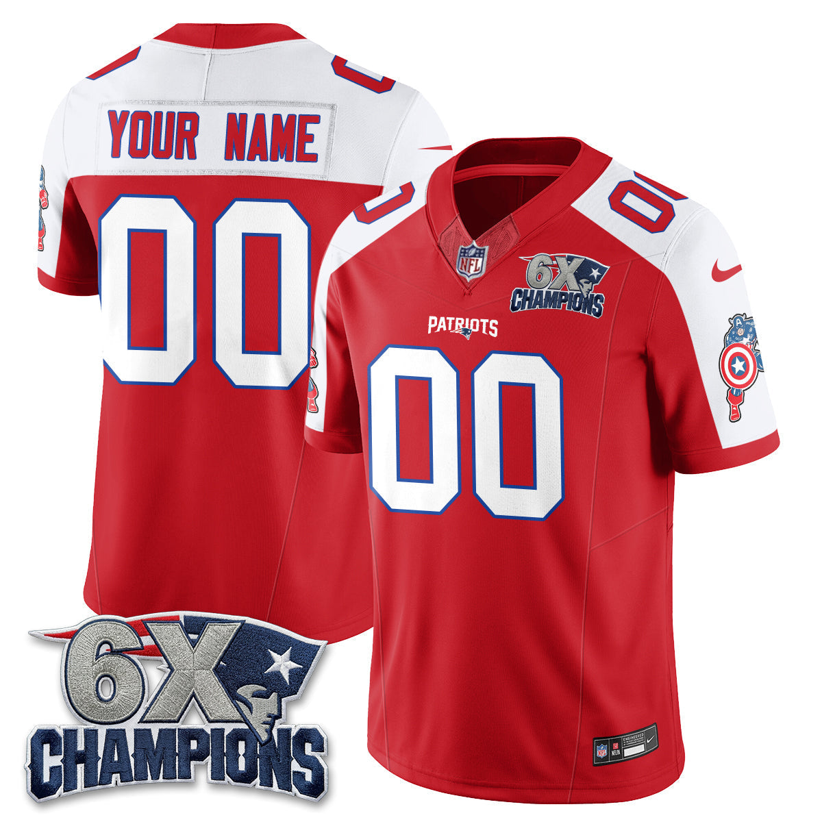 NE x Vibranium Shield Edition Vapor Custom Jersey V2 - Stitched