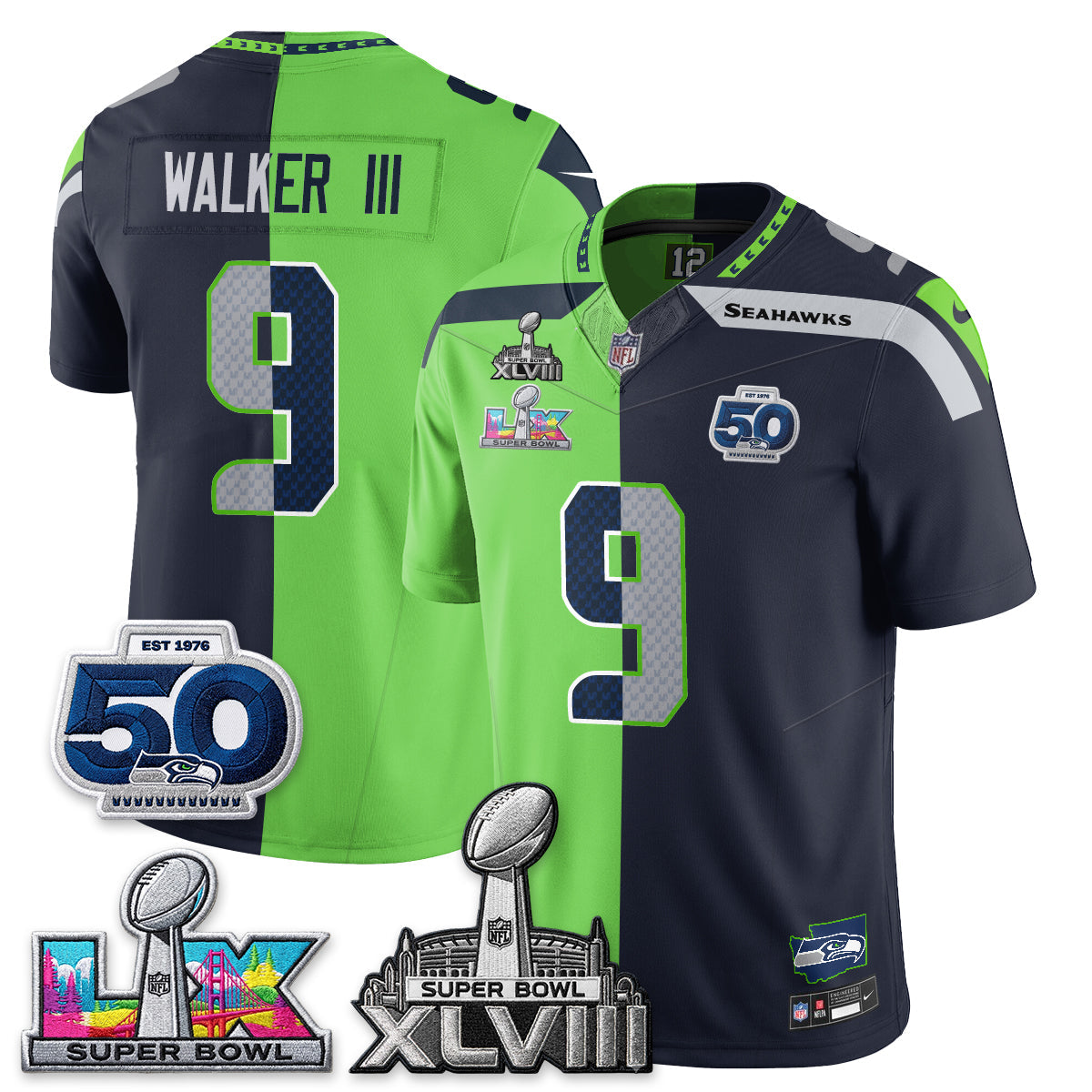 SEA SB LX Champs Split Edition Vapor Jersey - Stitch