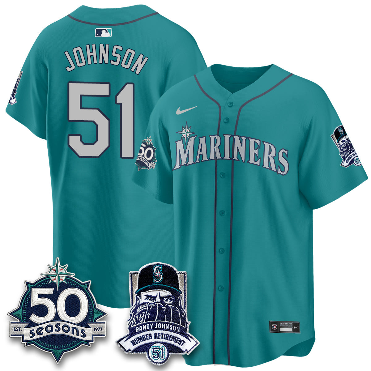 SEA Randy Johnson Vapor Limited Jersey V2- Stitched