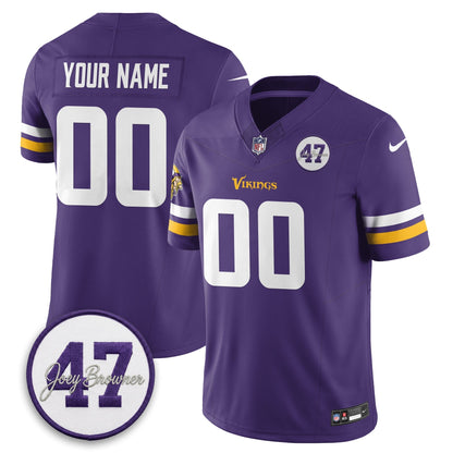 MIN Joey Browner Thank You For Memories - 1960 – 2026 Football Vapor Limited Custom Jersey - Stitched