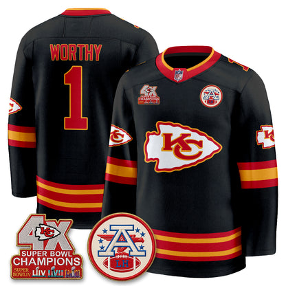 KC 4X Champs Edition Hockey Jersey - Stitched