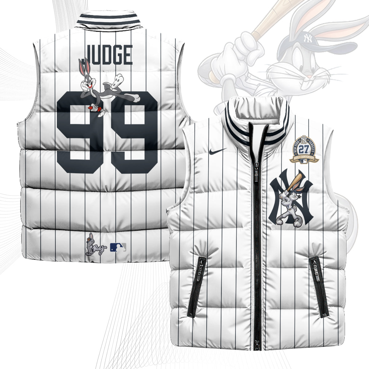 NYY Edition Unisex Puffer Vest - Printed
