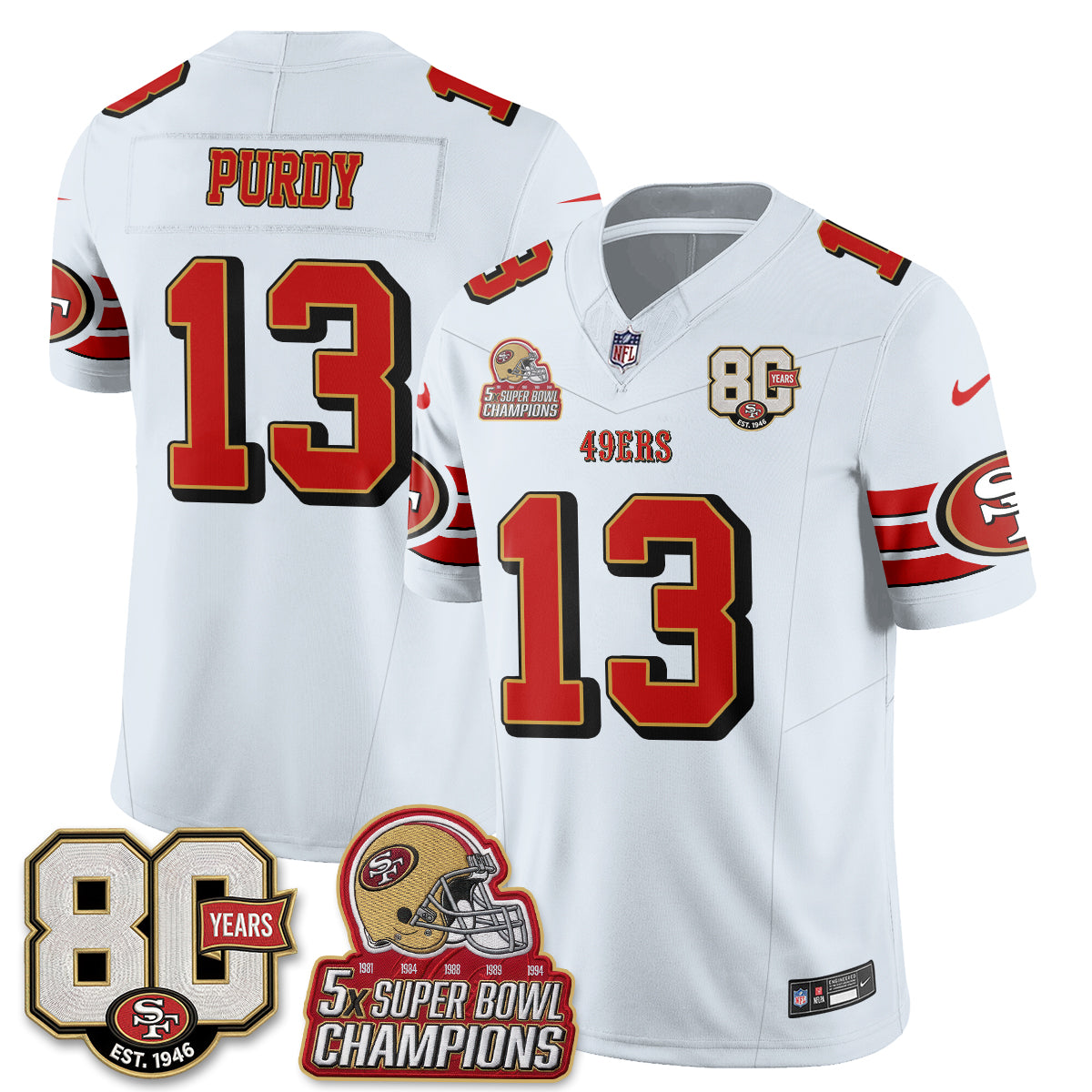 SF Throwback Vapor Jersey - Stitched