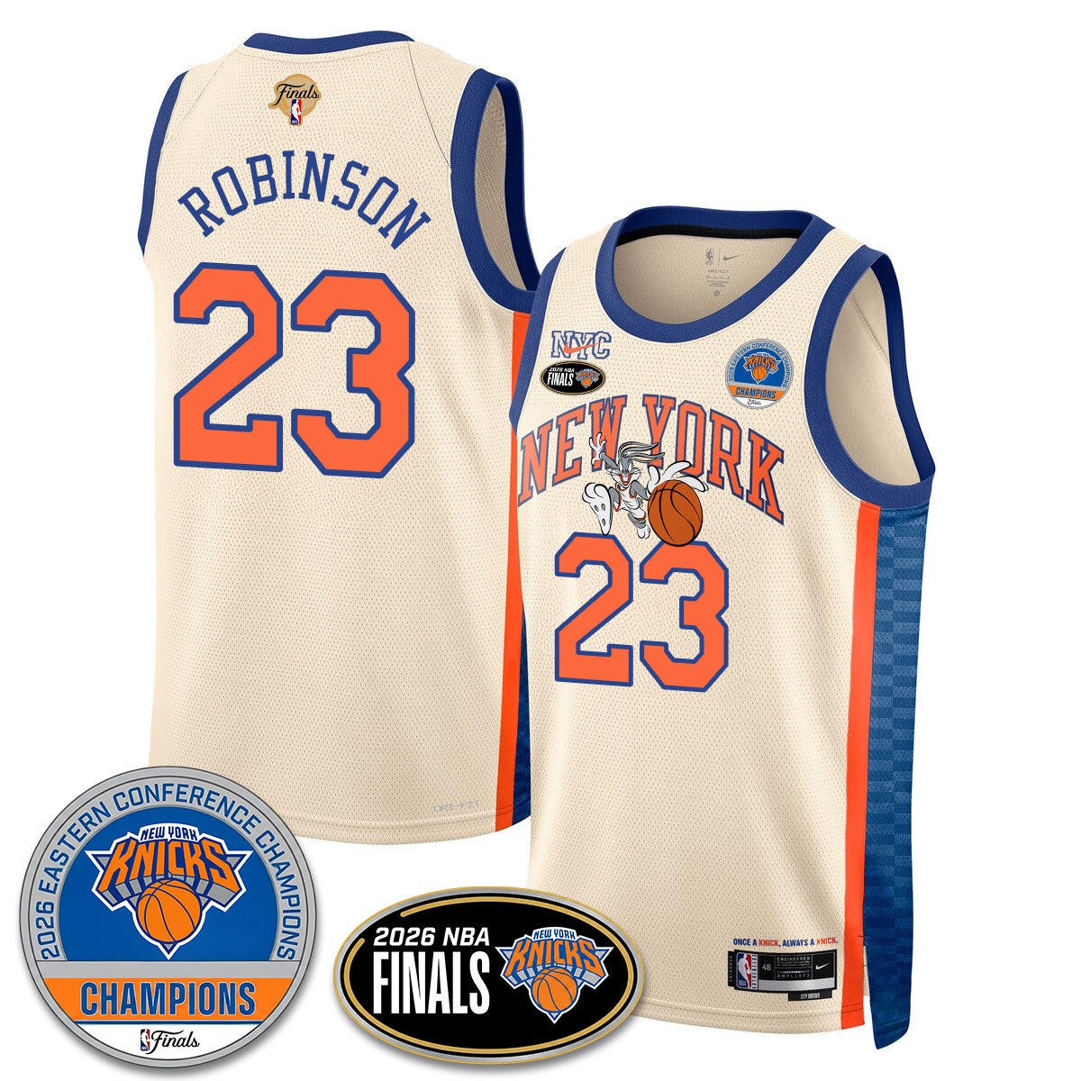 NYK 2026 NBA Eastern Conference Champions x Bunny Vapor Jersey - Stitched