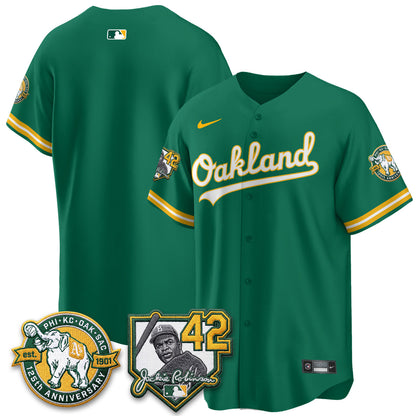 OAK 2026 Jackie Robinson Day - Celebrating 125 Years Limited Vapor Jersey - Stitched