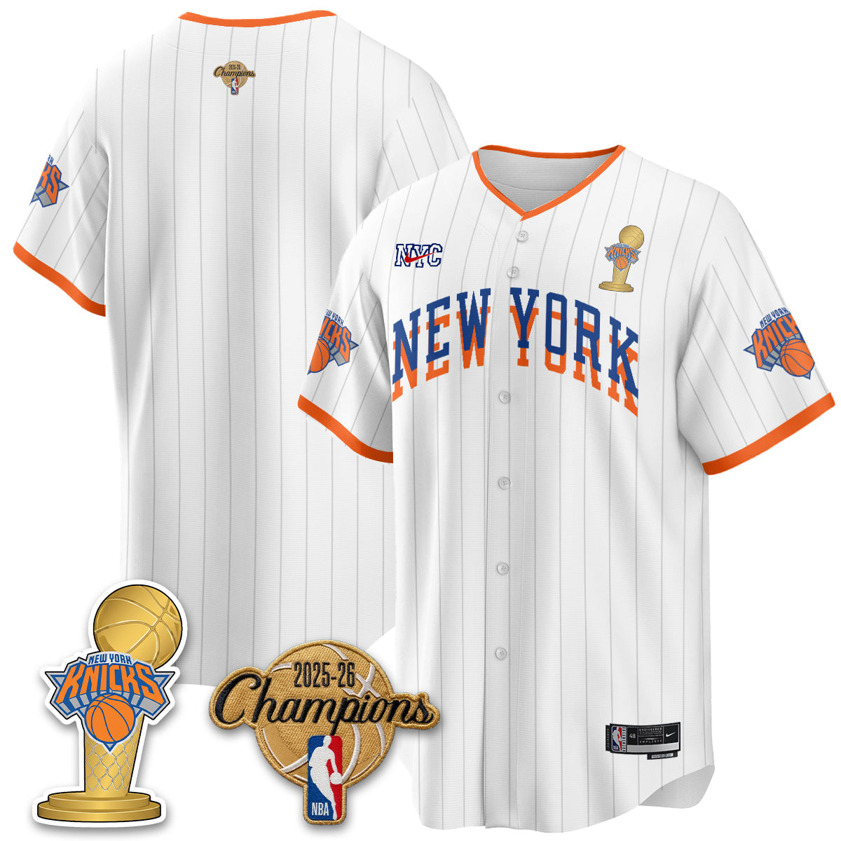 NYK 2026 NBA Champions Vapor Jersey - Stitched