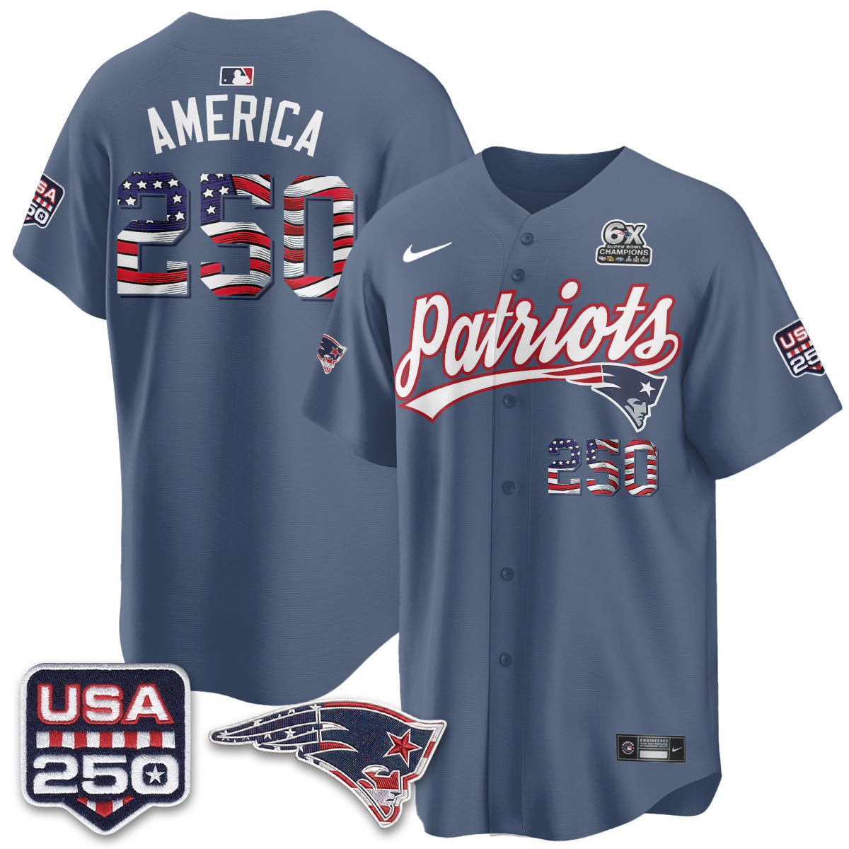 NE America Edition Vapor Jersey - Stitched