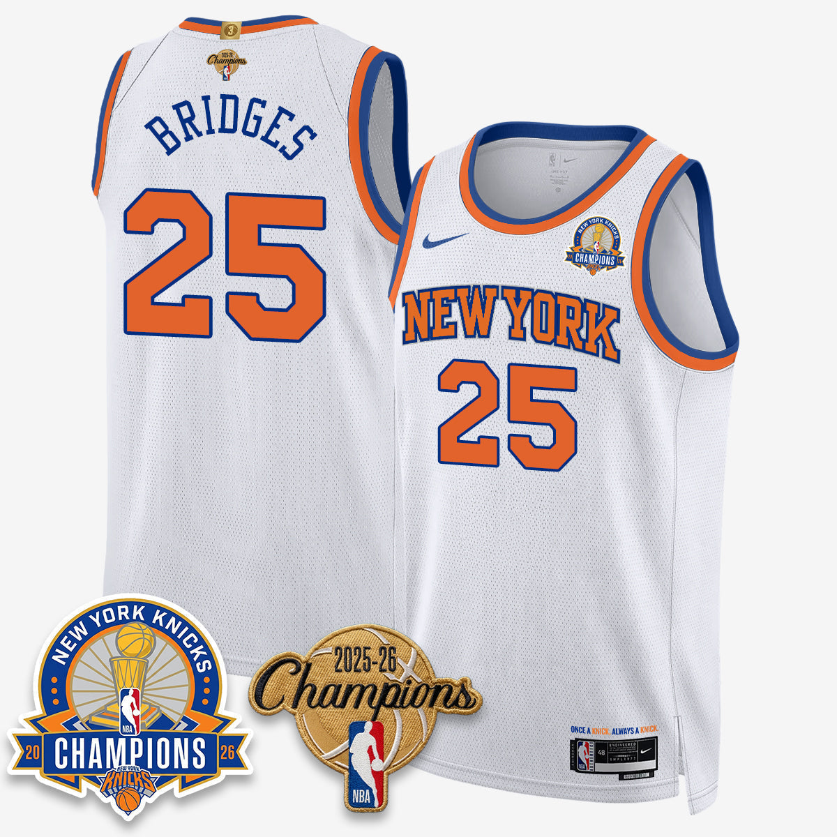 NYK 2026 Basketball Champions Special Edition Vapor Jersey V2- Stitched