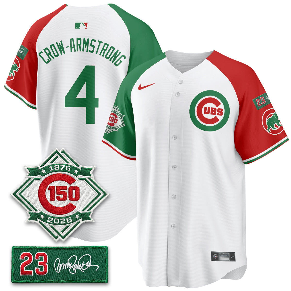 CHC Limited Mexico Jersey - 150th Anniversary + Ryne Sandberg Tribute Patch Stitched