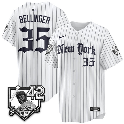 NYY 2026 Jackie Robinson Day Gothic Vapor Limited Jersey - Stitched
