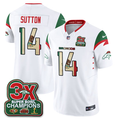 Denver Broncos Mexico Edition Vapor Jersey - Stitched