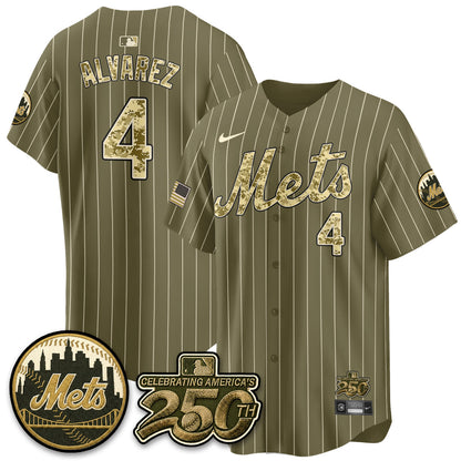 NYM Armed Forces Day Vapor Premier Limited Jersey - Stitched V2