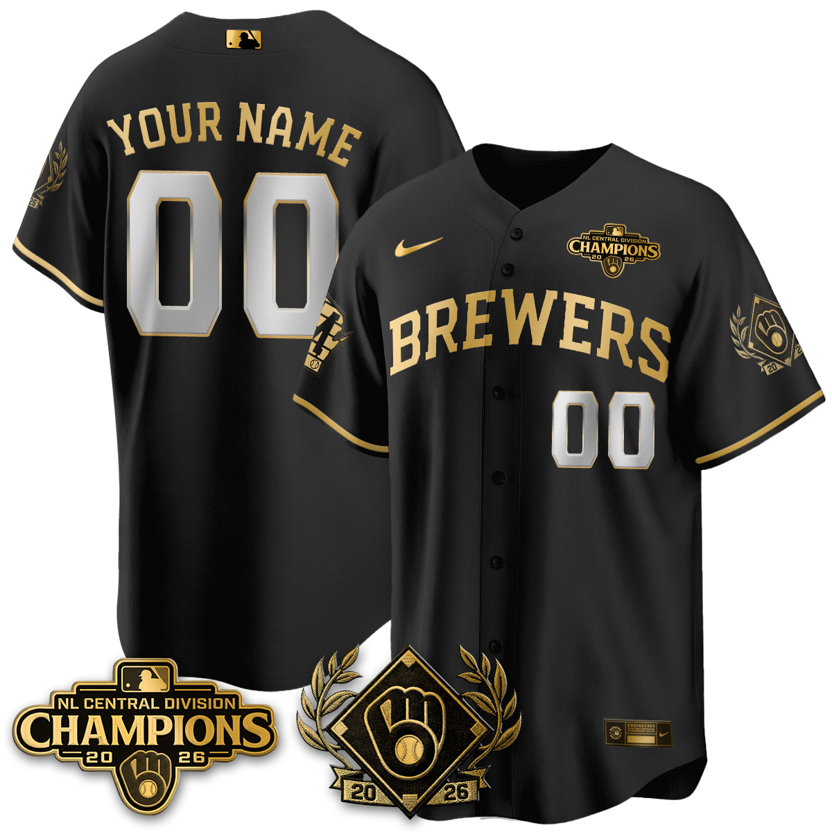 MIL 2026 NL Division Champs Vapor Custom Jersey - Stitched