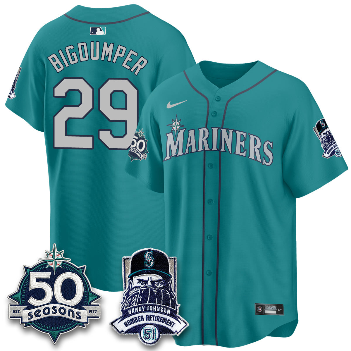 SEA Randy Johnson Vapor Limited Jersey V2- Stitched