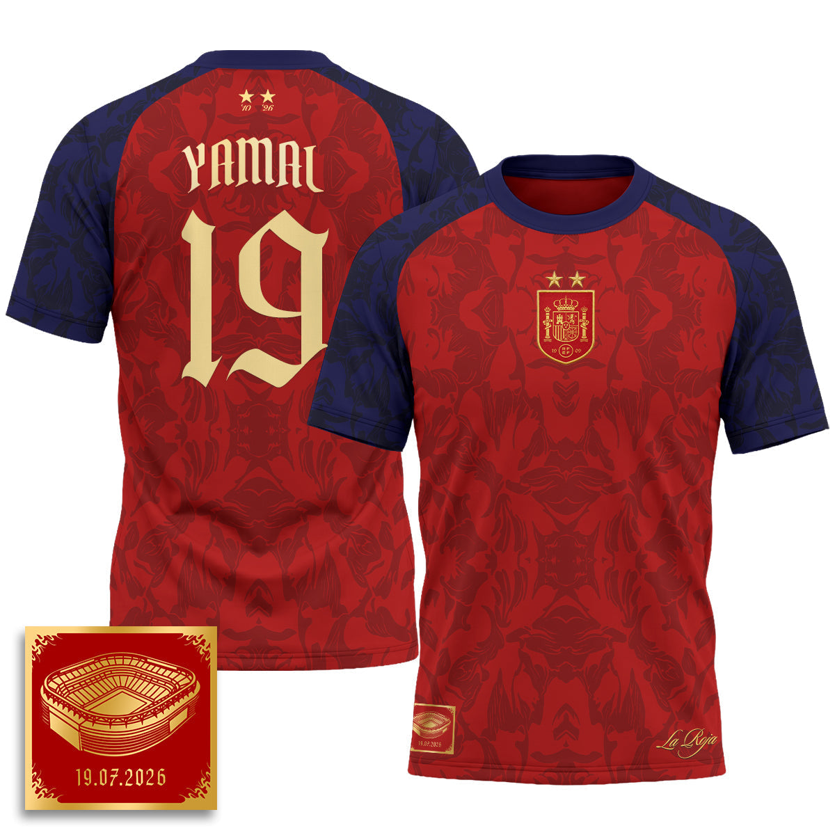Spain 2026 Soccer Champions Vapor Jersey - Printed