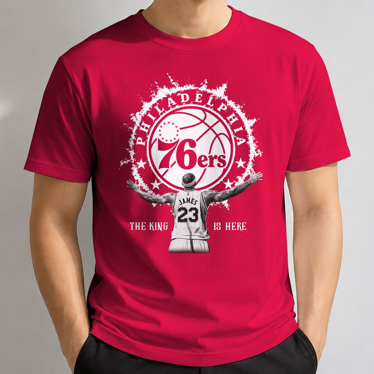 PHI LeBron James #23 One Side Printed T-shirt V1