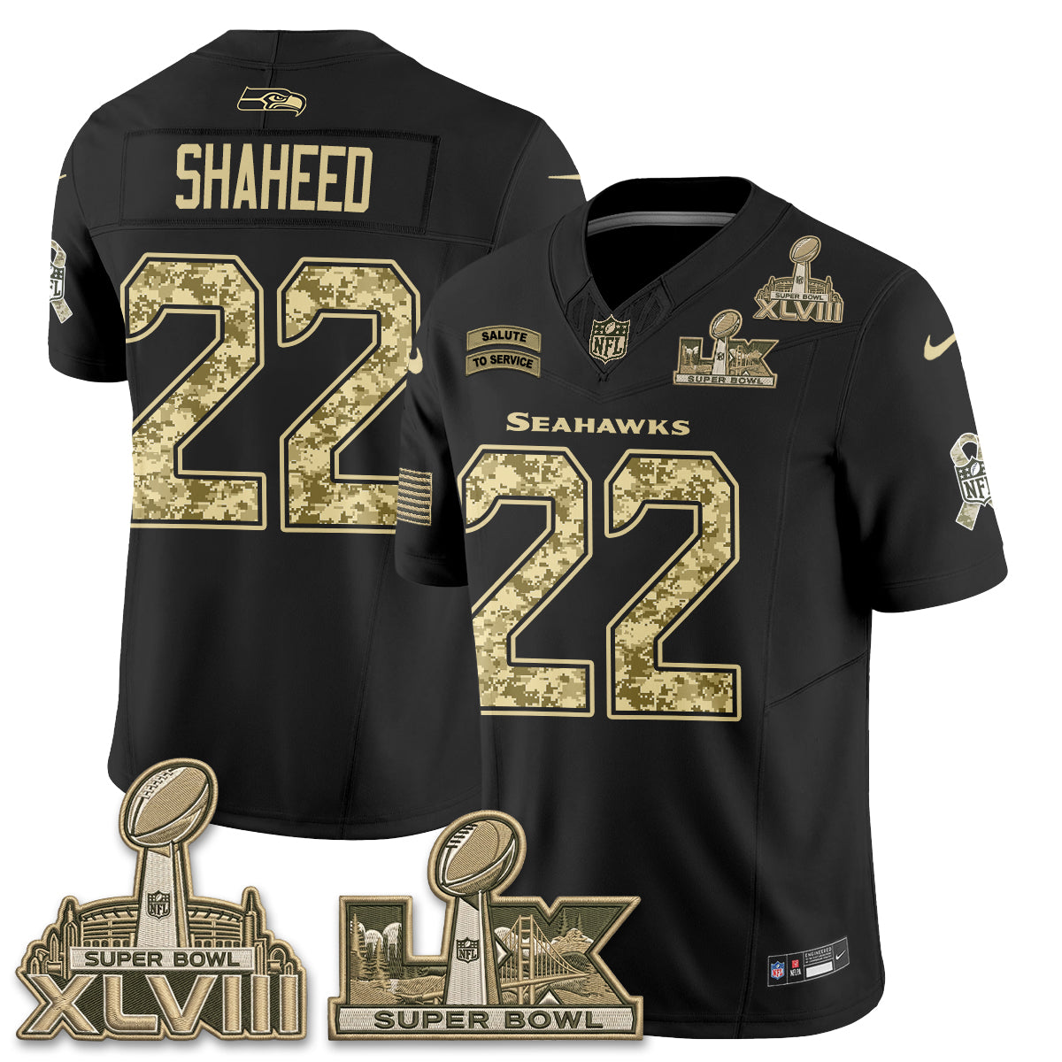 SEA 2026 Salute to Service V2 Vapor Jersey - Stitched