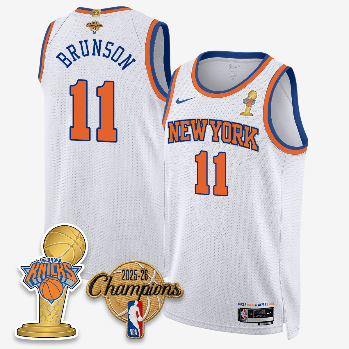 NYK 2026 Basketball Champions Vapor Jersey - Stitched
