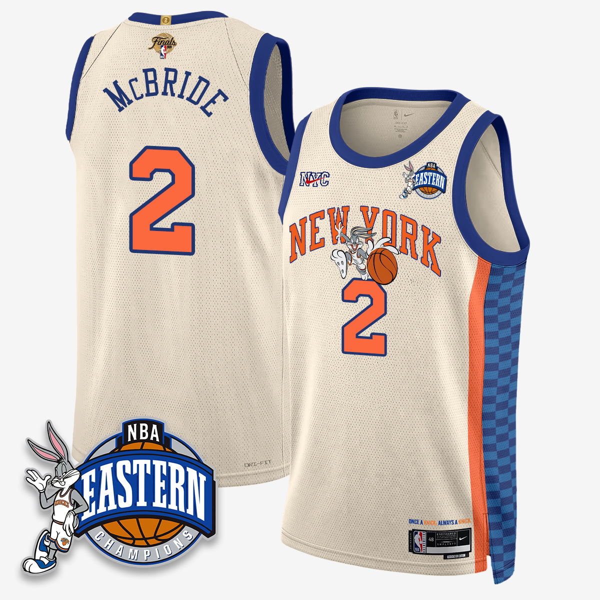 NYK 2026 NBA Finals x Bunny Vapor Jersey - Stitched