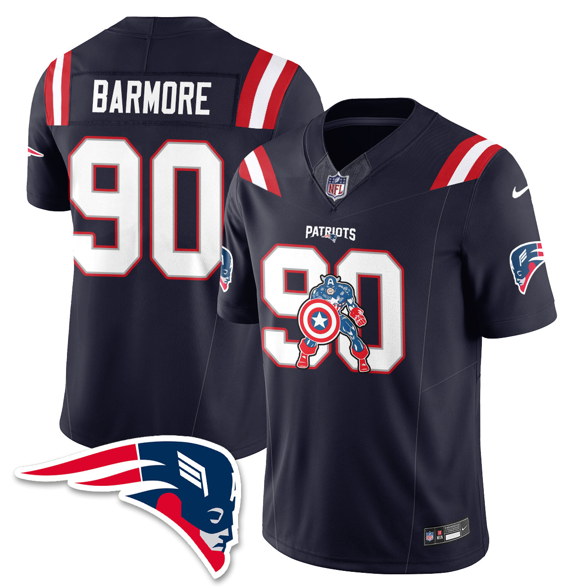 NE x Vibranium Shield Edition Vapor Jersey - Stitched