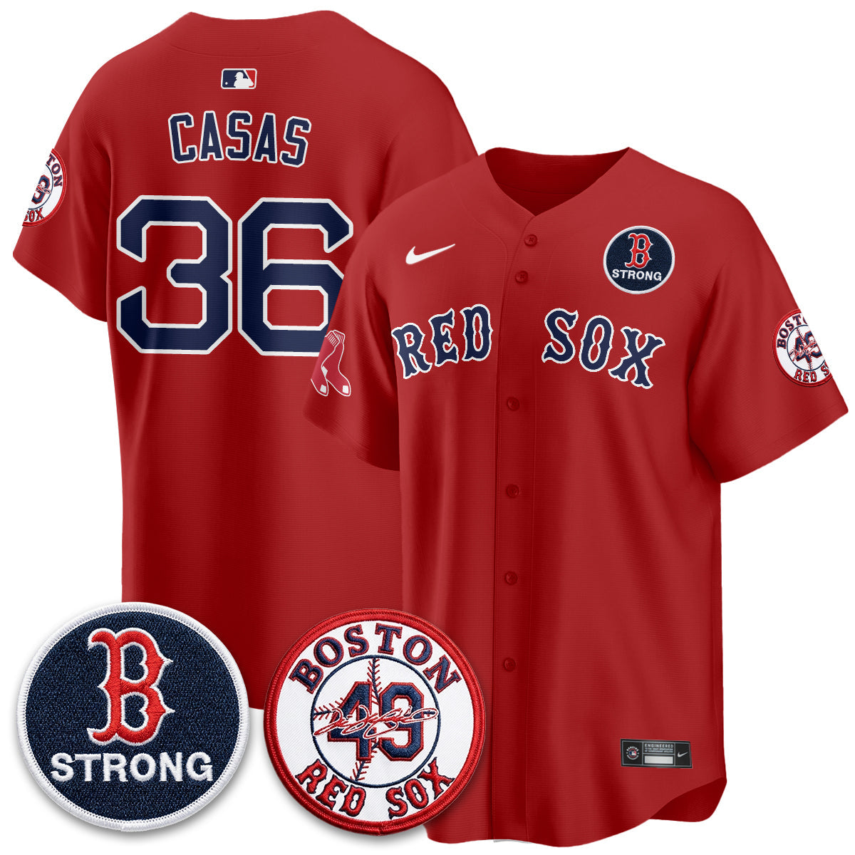 BOS Tim Wakefield Memorial Patch Vaper Premier Limited Jersey - Stitched V2