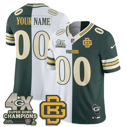 Green Bay Packers Rivalries Split Edition Vapor Custom Jersey - Stitched