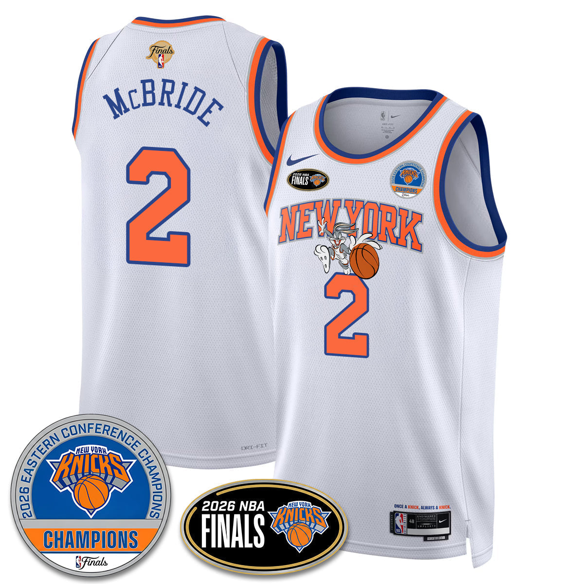 NYK 2026 NBA Eastern Conference Champions x Bunny Vapor Jersey - Stitched