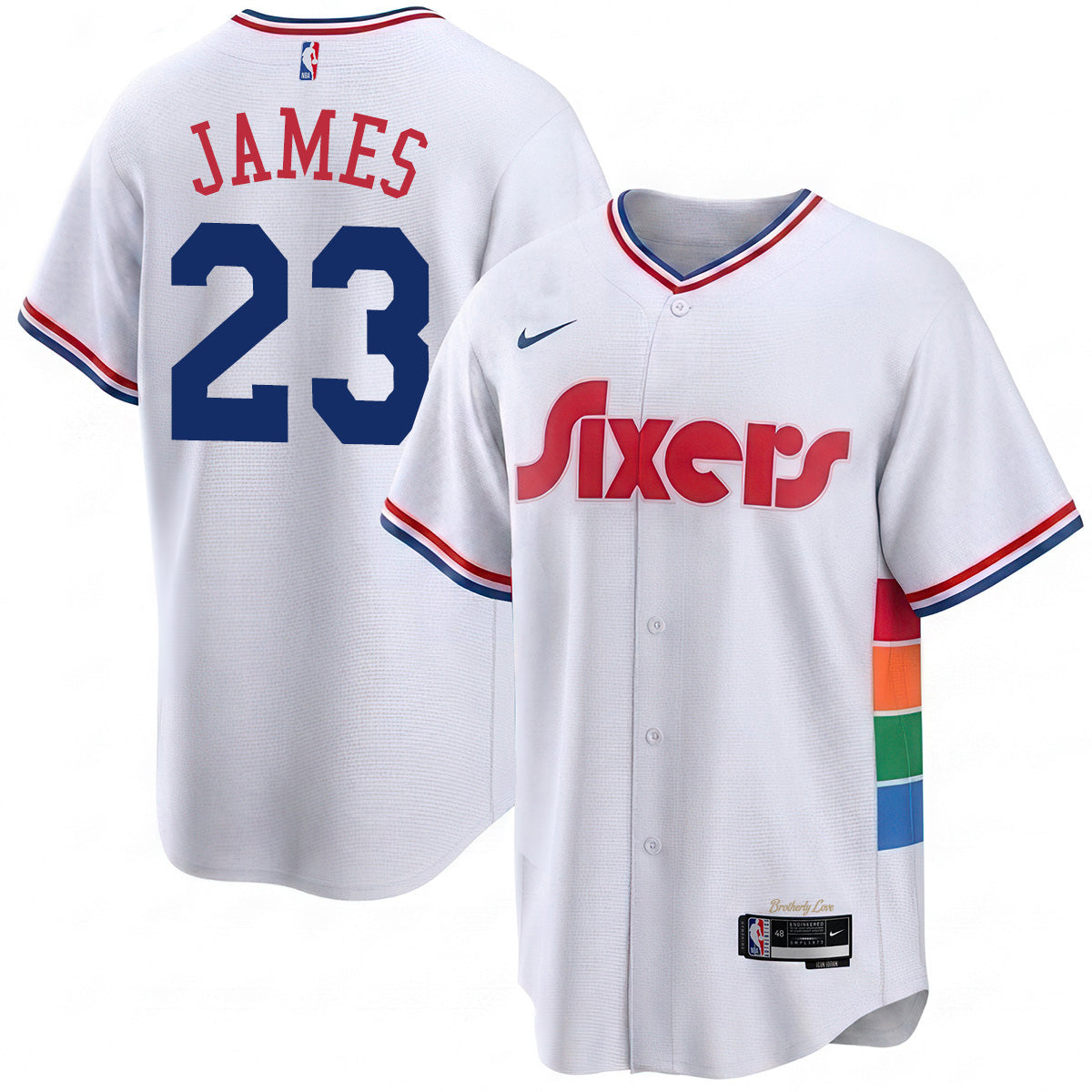PHI LeBron James #23 Vapor Baseball Jersey - Stitched