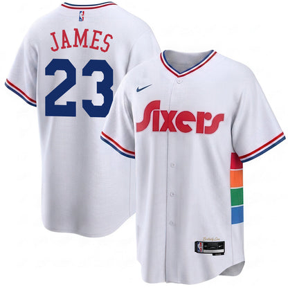 PHI LeBron James #23 Vapor Baseball Jersey - Stitched