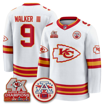KC 4X Champs Edition Hockey Jersey - Stitched