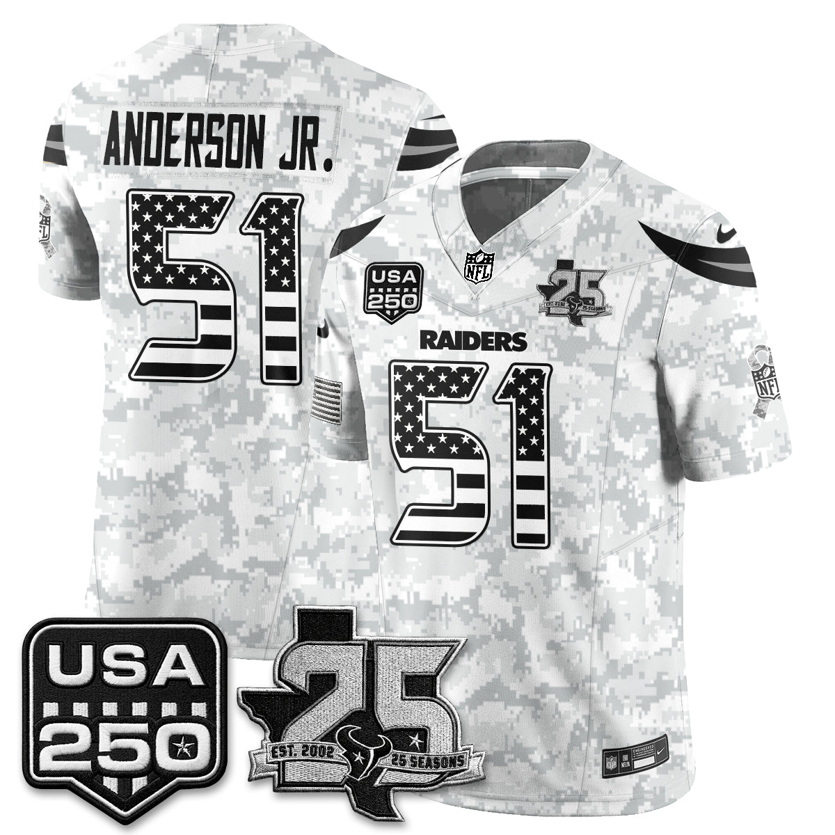 HOU 2026 Salute to Service Edition Vapor Jersey - Stitched
