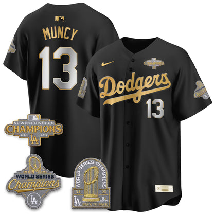LAD 2026 NL West Champs Gold Vapor Jersey- Stitched
