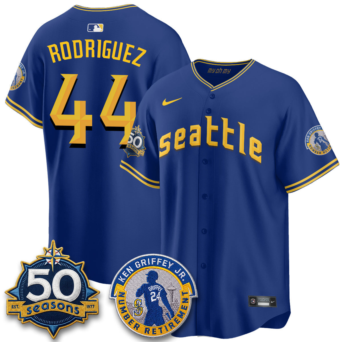 SEA Ken Griffey Jr. Patch Vapor Premier Limited Jersey - Stitched