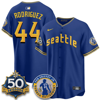 SEA Ken Griffey Jr. Patch Vapor Premier Limited Jersey - Stitched