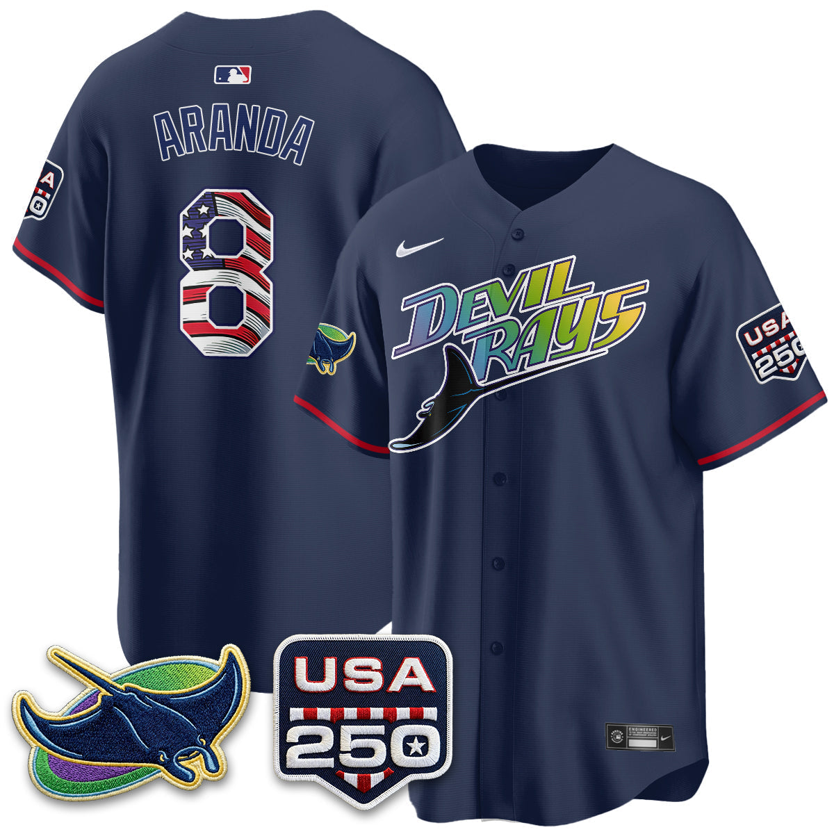 TB Independence Day USA 2026 City Connect Vapor Jersey - Stitched
