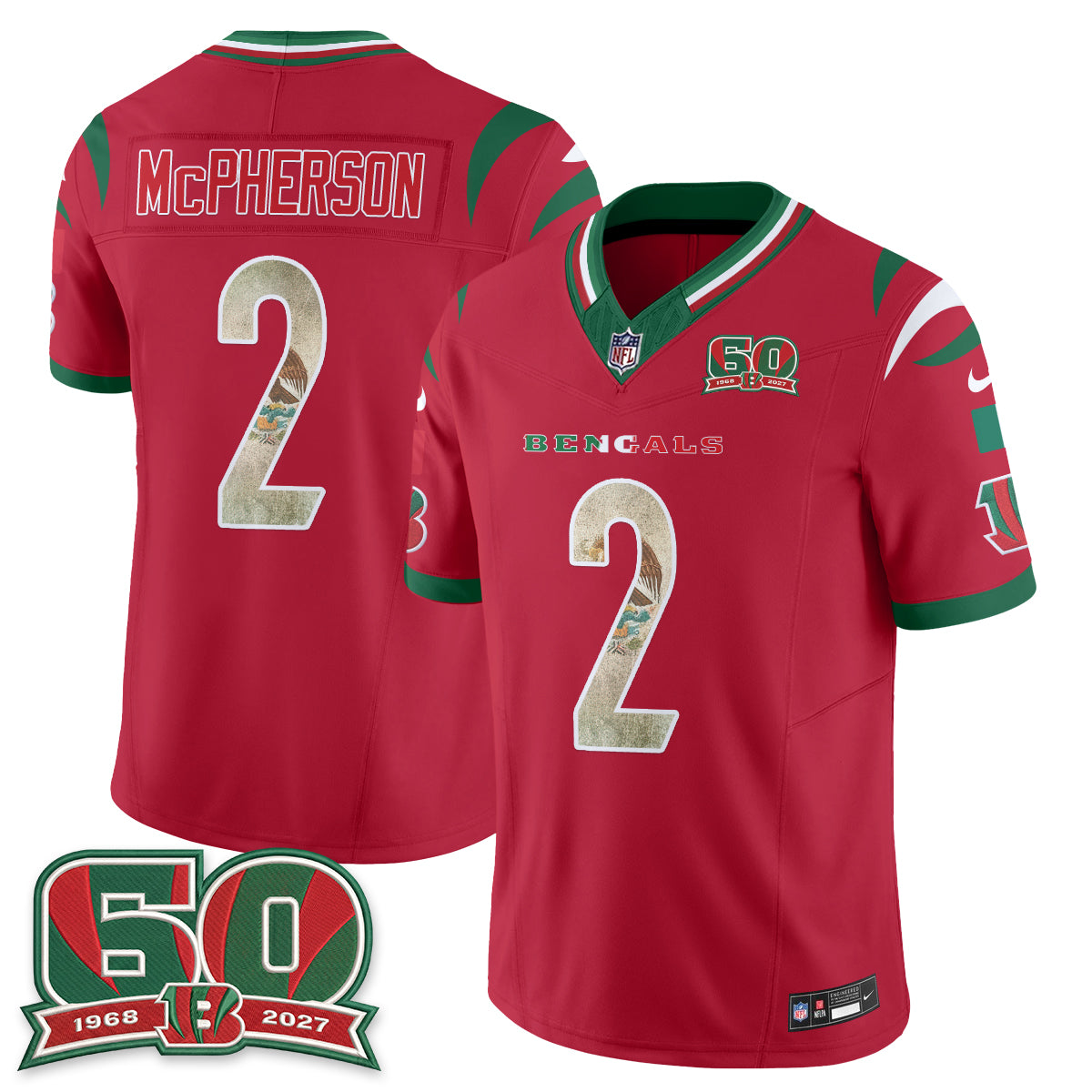 Cincinnati Bengals Mexico Edition Vapor Jersey - Stitched
