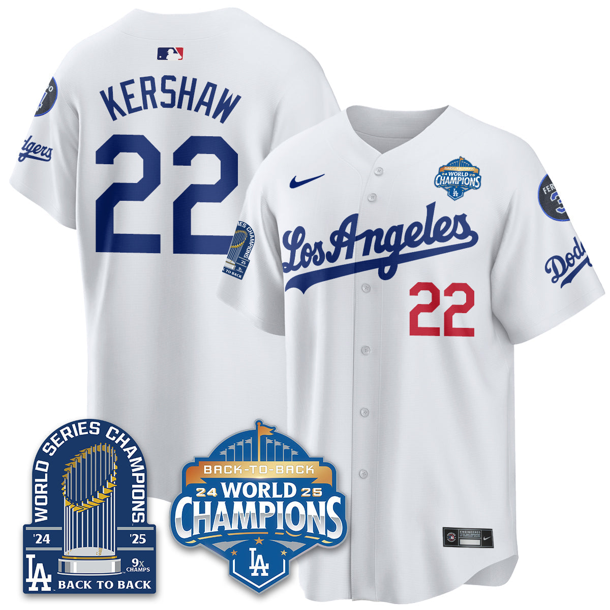 LAD Alternate Vapor Limited Jersey - 9x Champs - Stitched