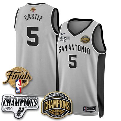 SAS 2026 NBA Western Conference Champions Vapor Jersey - Stitched