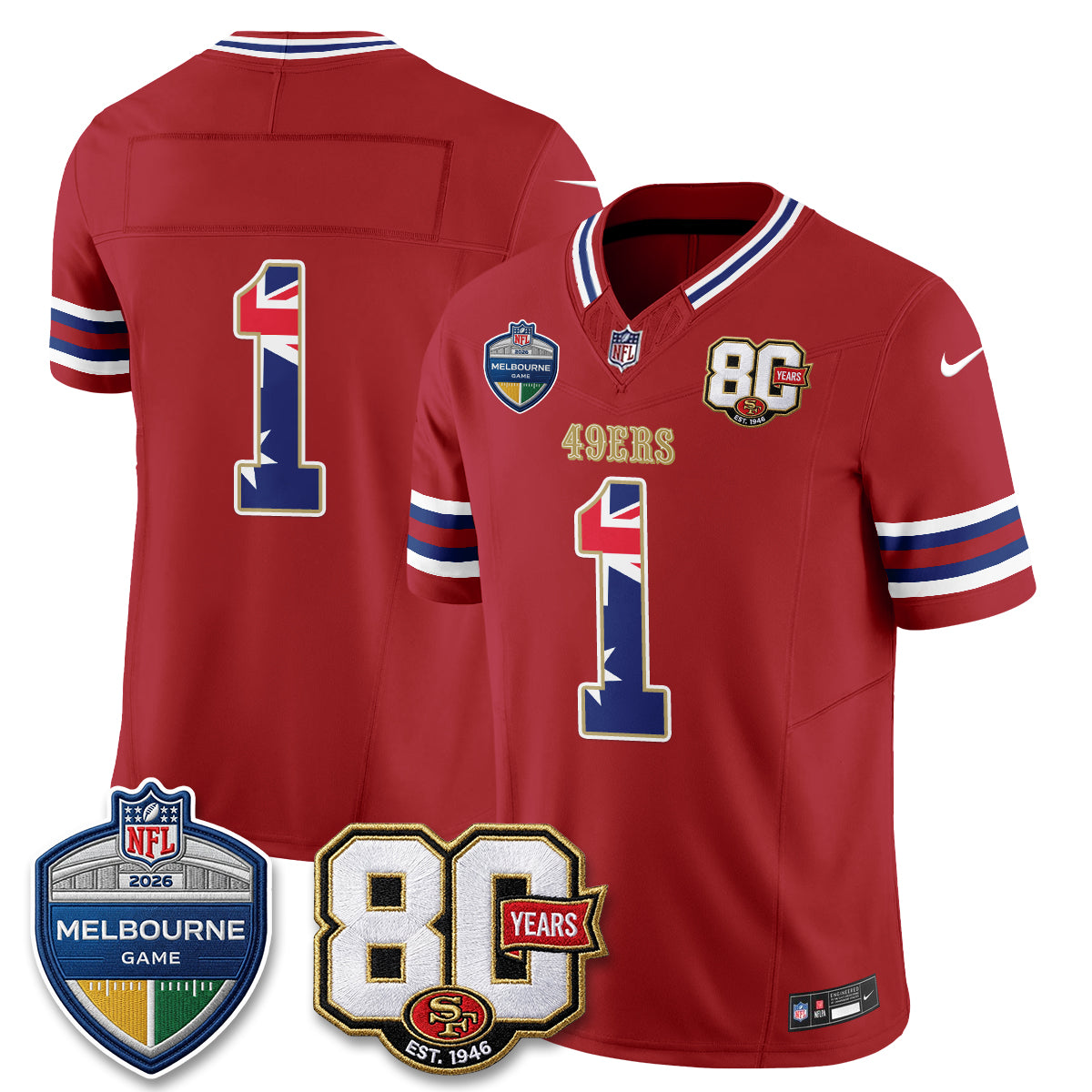SF Melbourne Game 2026 Vapor Jersey - Stitched