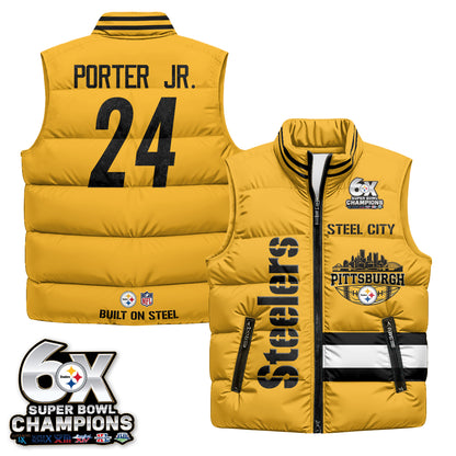 PIT "Steel City" Puffer Vest - Printed