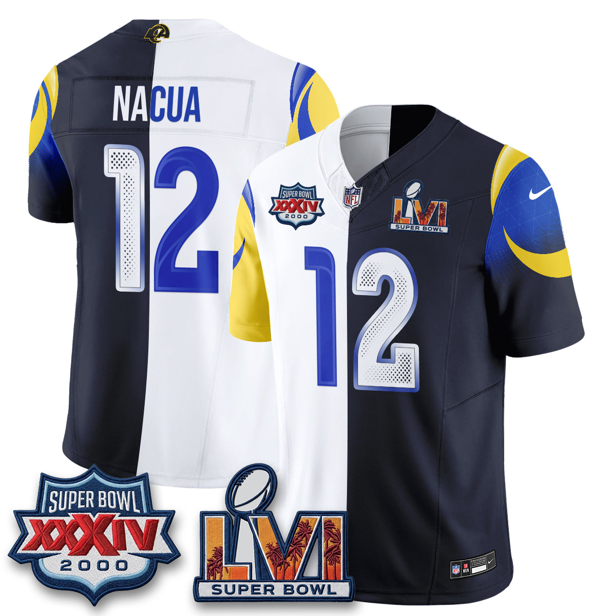 Los Angeles Rams Rivalries Split Vapor Jersey - Stitched